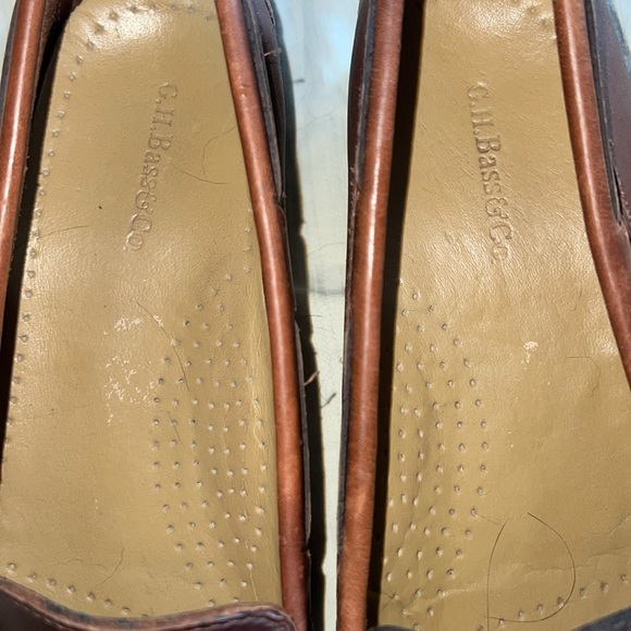 GH Bass JACKIE Leather Upper/Soles Slip-On Loafers Tassels Brown Women Size 8M - Picture 4 of 10